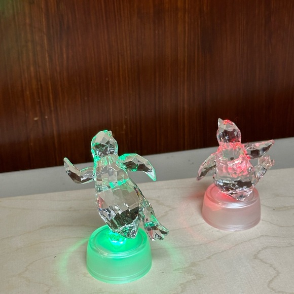 Christmas LED Lighted Color Changing Acrylic Penguins - Picture 3 of 12